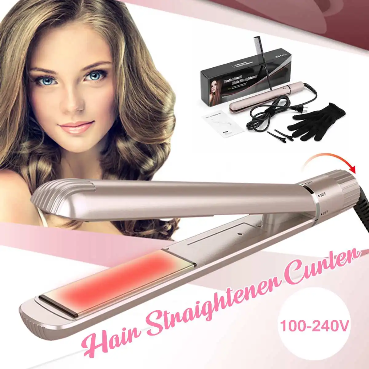Steam Straighteners Hair Straightener Curling Hair Hairstyling Professional Ceramic Steam Vapors Heater Salon Iron Curling Irons
Steam Straighteners Hair Straightener Curling Hair Hairstyling Professional Ceramic Steam Vapors Heater Salon Iron Curling Irons