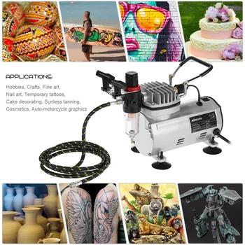 KKmoon Professional 3 Airbrush Kit With Air Compressor Dual-Action Hobby Spray Air Brush Set Tattoo Nail Art Paint Tool
KKmoon Professional 3 Airbrush Kit With Air Compressor Dual-Action Hobby Spray Air Brush Set Tattoo Nail Art Paint Tool