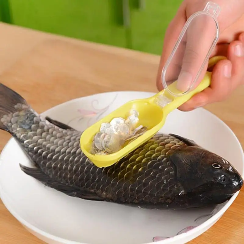 Plastic Fish Scales Graters Scraper Fish Cleaning Tool Scraping Scales Device with Clear Cover Home Kitchen Cooking Tools
Plastic Fish Scales Graters Scraper Fish Cleaning Tool Scraping Scales Device with Clear Cover Home Kitchen Cooking Tools