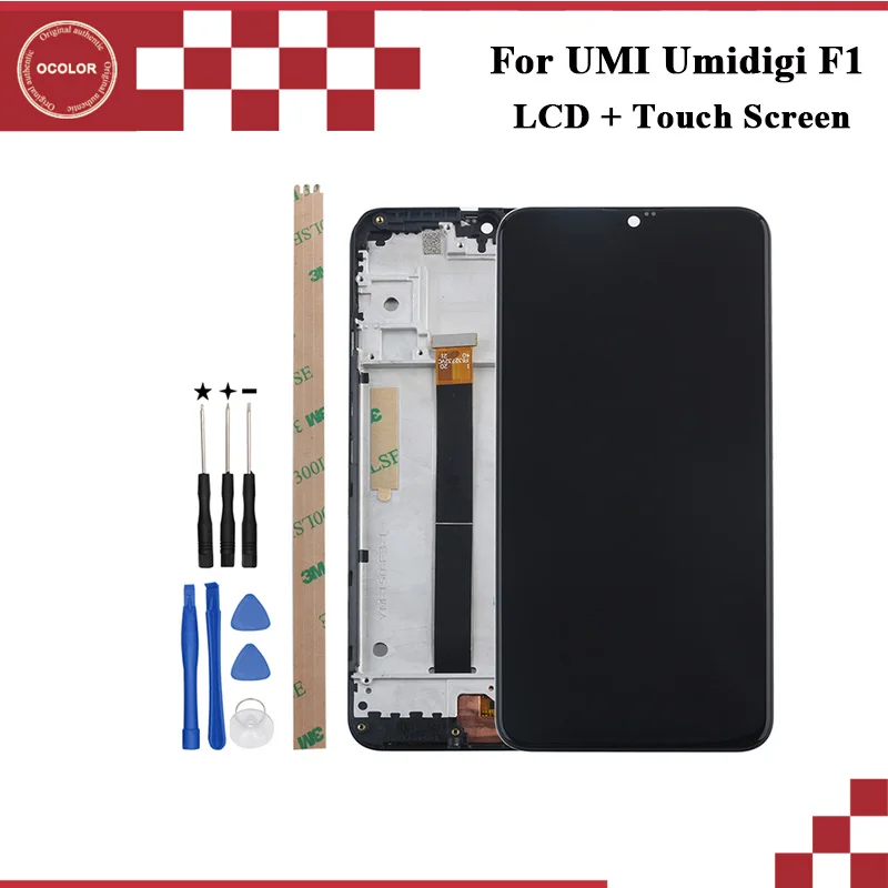 ocolor For UMI Umidigi F1 LCD Display and Touch Screen With Frame 6.3" Phone Accessories For UMI Umidigi F1 Play With Tools+Film
ocolor For UMI Umidigi F1 LCD Display and Touch Screen With Frame 6.3" Phone Accessories For UMI Umidigi F1 Play With Tools+Film
