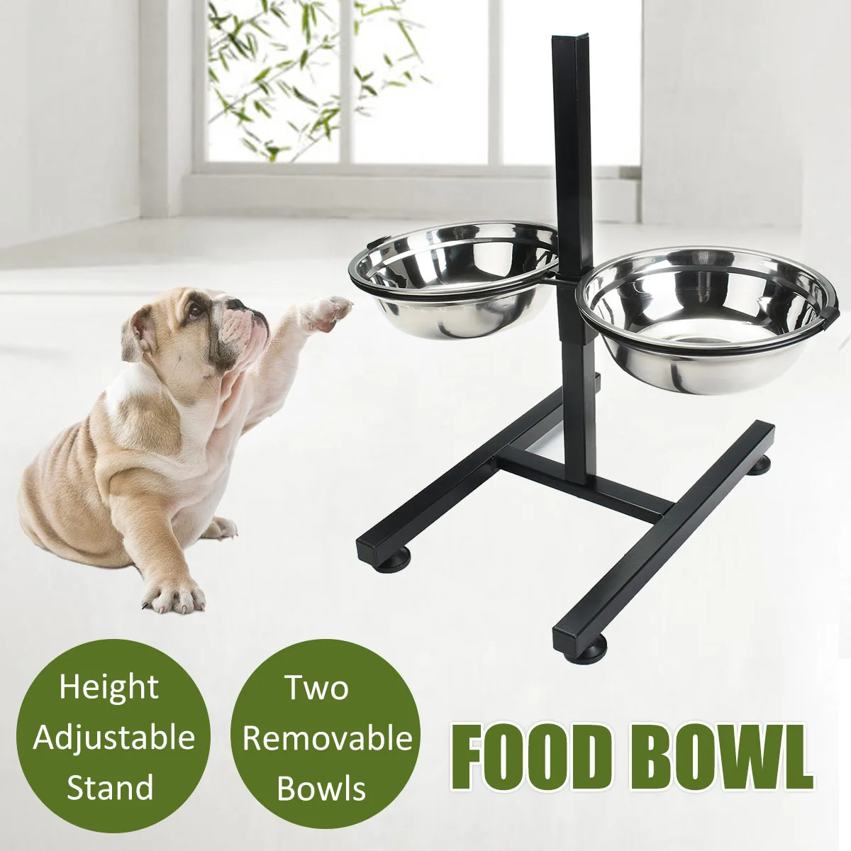 Cat Dog Pet Stainless Steel Feeding and Drinking Bowls Combination with Height Adjustable Stand for Dogs Cats Food Water Bowl
Cat Dog Pet Stainless Steel Feeding and Drinking Bowls Combination with Height Adjustable Stand for Dogs Cats Food Water Bowl