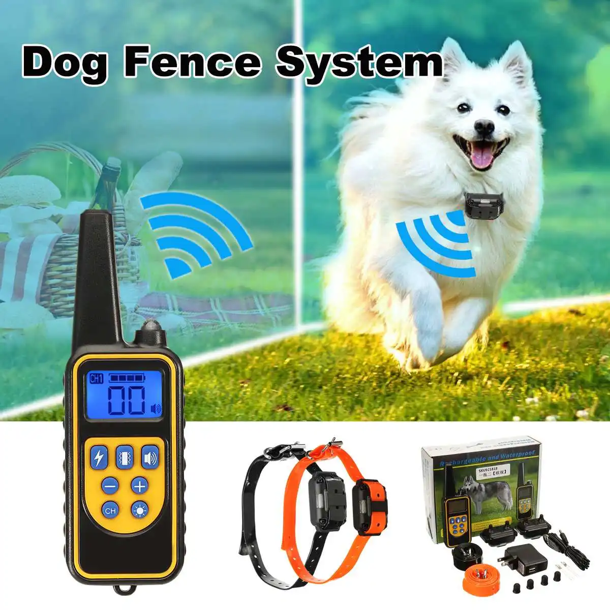 2 Receivers Electric Pet Dog Training Collar Waterproof Rechargeable LCD Display 1000M Remote Control Dog Training Collar EU/US
2 Receivers Electric Pet Dog Training Collar Waterproof Rechargeable LCD Display 1000M Remote Control Dog Training Collar EU/US