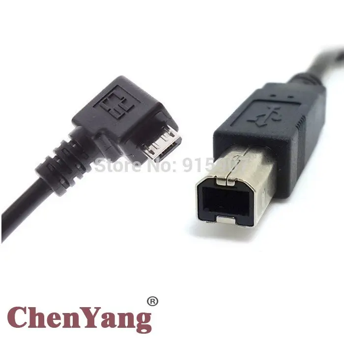 

CYDZ CY Micro USB OTG Right Angled 90 Degree to Standard B Type Scanner Printer Hard Disk Cable 30cm