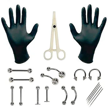 20Pcs 14G and 16G Body Piercing Kit Needle Forceps Tongue Eyebrow Nose Lip Ring Tongue Piercing Needles For Body Piercing Jewe
20Pcs 14G and 16G Body Piercing Kit Needle Forceps Tongue Eyebrow Nose Lip Ring Tongue Piercing Needles For Body Piercing Jewe