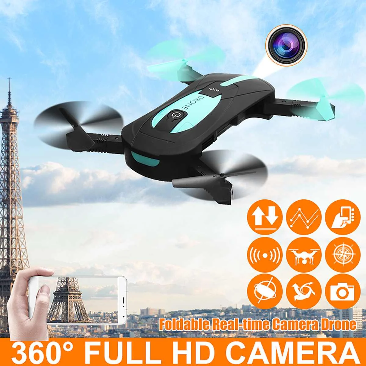 JY018 RC Drone with Full HD Camera Mini Foldable WIFI FPV Real-time High Range RC Helicopter Quadcopter for Beginner
JY018 RC Drone with Full HD Camera Mini Foldable WIFI FPV Real-time High Range RC Helicopter Quadcopter for Beginner