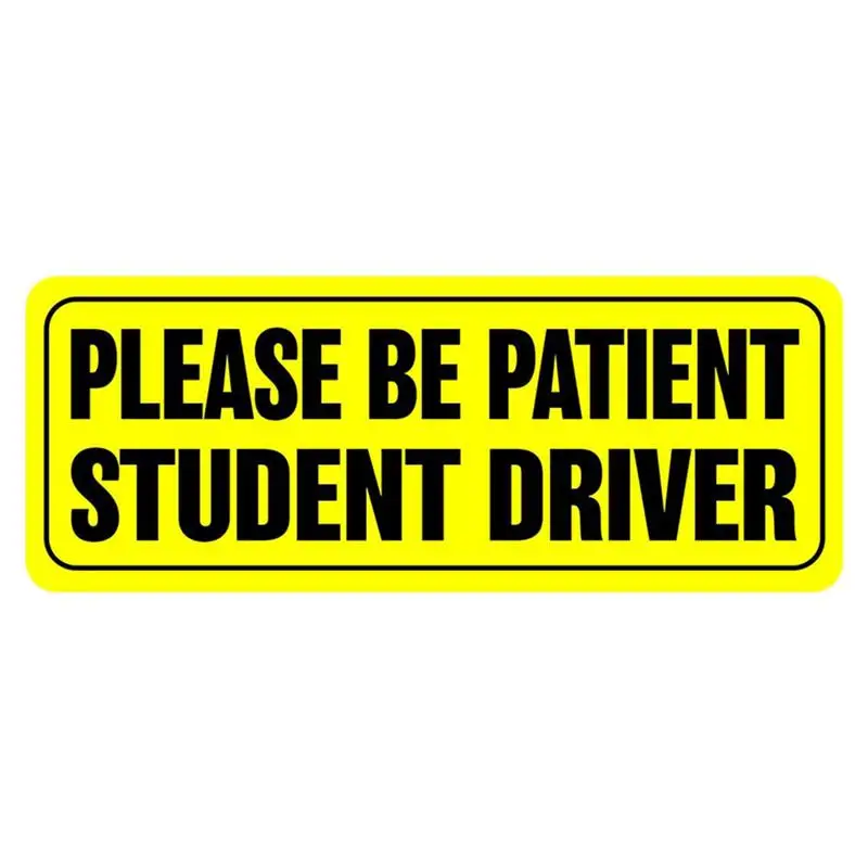 Car Accessories Student New Car Stickers BE PATIENT STUDENT DRIVER DECAL Fashion Personalization Eye-catching Magnet Logo
Car Accessories Student New Car Stickers BE PATIENT STUDENT DRIVER DECAL Fashion Personalization Eye-catching Magnet Logo