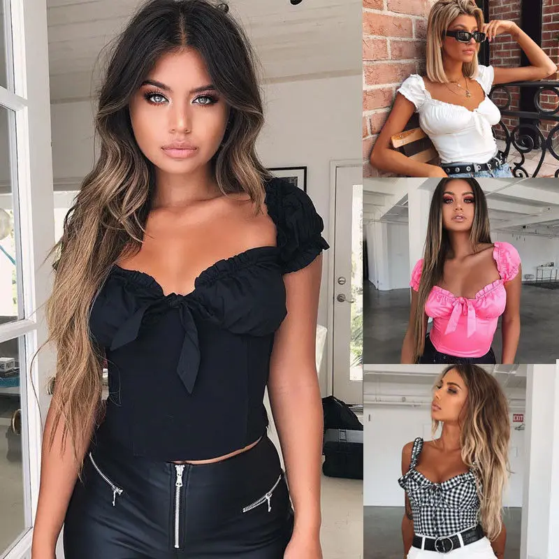 New Women Ladies Sexy Off Shoulder Casual Tank Top Fashion Summer Bow Crop Tops Blouses
New Women Ladies Sexy Off Shoulder Casual Tank Top Fashion Summer Bow Crop Tops Blouses