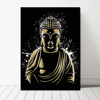Abstract Art Buddha Painting Gold Buda Art Canvas Poster Wall Pictures for Living Room No Frame
Abstract Art Buddha Painting Gold Buda Art Canvas Poster Wall Pictures for Living Room No Frame