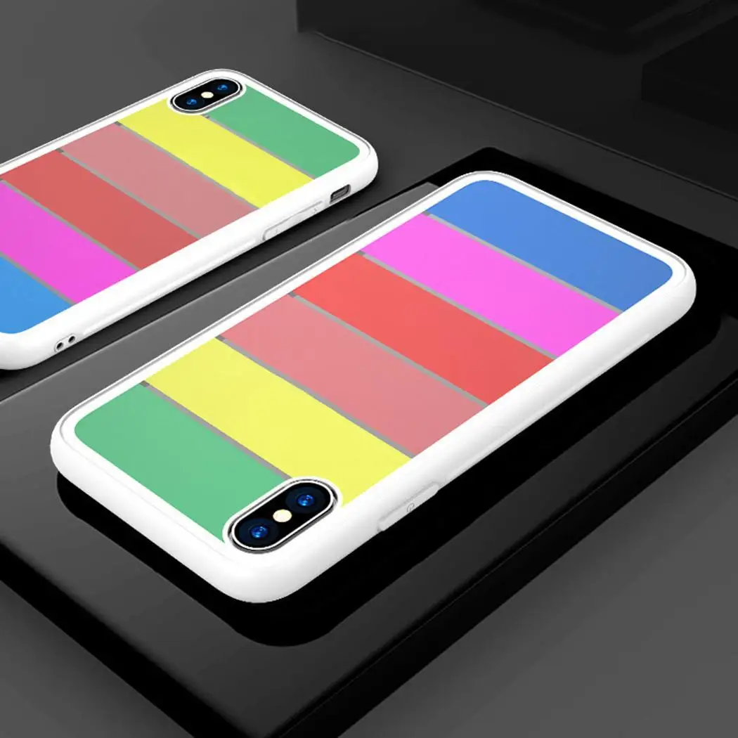 Rainbow Pattern TPU Tempered Glass Phone Easy to install and take off. Protective Case Back Cover For iPhone | Мобильные телефоны и