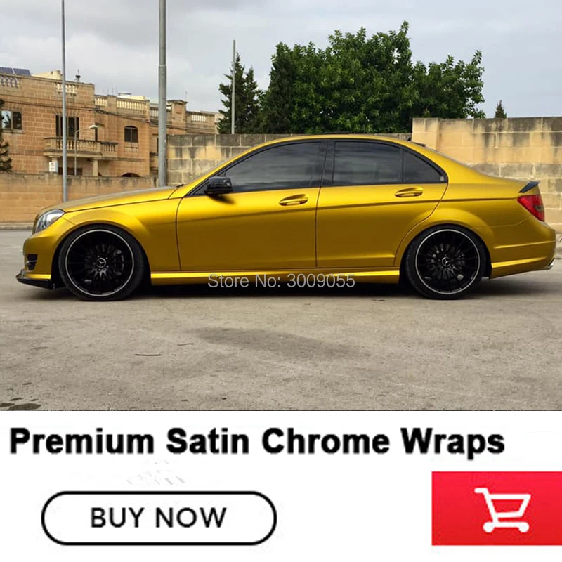 High-quality golden yellow vinyl wrapping film covering film car With Air Bubble Free Satin Chrome series
High-quality golden yellow vinyl wrapping film covering film car With Air Bubble Free Satin Chrome series