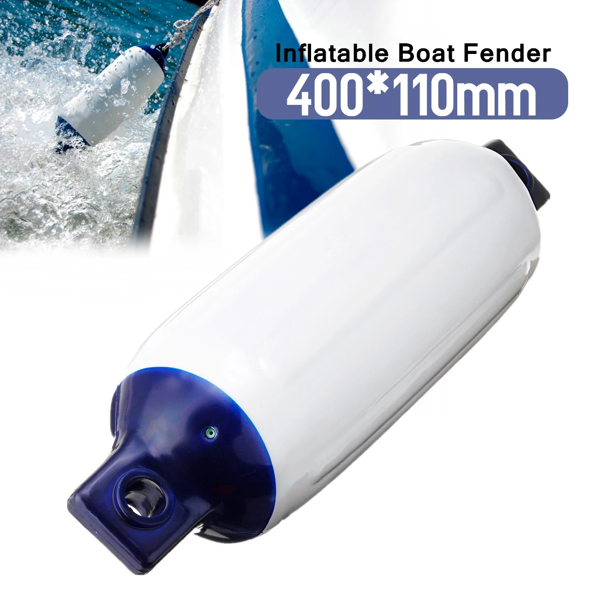 Inflatable Marine-Fender Blue Twin Eye Vinyl PVC 110x400mm Boat Mooring Buffer UV Protected Suitable for Small Boats Durable
Inflatable Marine-Fender Blue Twin Eye Vinyl PVC 110x400mm Boat Mooring Buffer UV Protected Suitable for Small Boats Durable