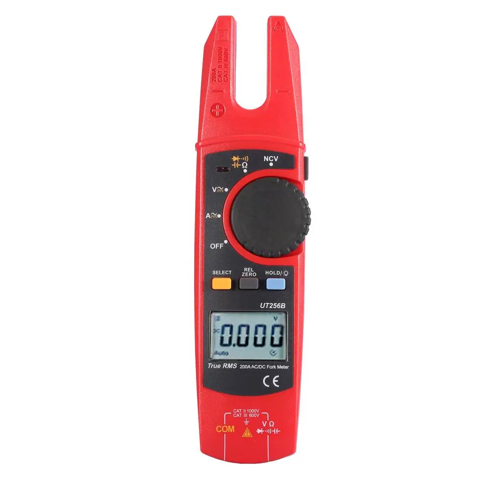 UNI-T UT256B Digital True RMS Fork Auto Multimeter 200A AC DC Current Clamp Meters NCV Tester Voltmeter Ohm Cap Auto Range
UNI-T UT256B Digital True RMS Fork Auto Multimeter 200A AC DC Current Clamp Meters NCV Tester Voltmeter Ohm Cap Auto Range