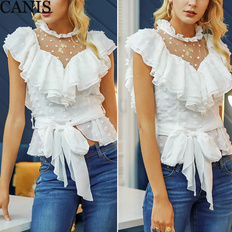 2019 Summer arrival Chiffon Womens Ladies Transprent Lace Patchwork Tops Mesh T-shirt Top Elegant
2019 Summer arrival Chiffon Womens Ladies Transprent Lace Patchwork Tops Mesh T-shirt Top Elegant