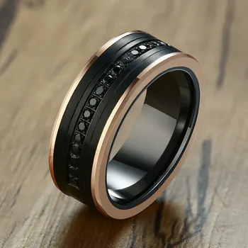 Shiny Black CZ Stone Wedding Bands Rings for Men Matte Finished Tungsten Carbide Office Business Finger Ring Accessories
Shiny Black CZ Stone Wedding Bands Rings for Men Matte Finished Tungsten Carbide Office Business Finger Ring Accessories