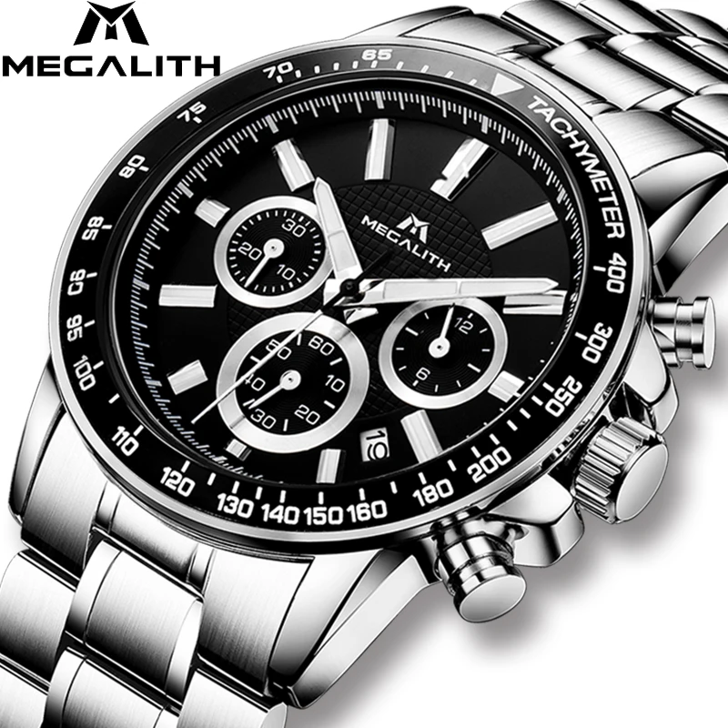 MEGALITH Men's WatchTop Brand Luxury Waterproof Sport Watch Man Relogio Masculino Calandar Business Quartz Chronograph Watch Men
MEGALITH Men's WatchTop Brand Luxury Waterproof Sport Watch Man Relogio Masculino Calandar Business Quartz Chronograph Watch Men