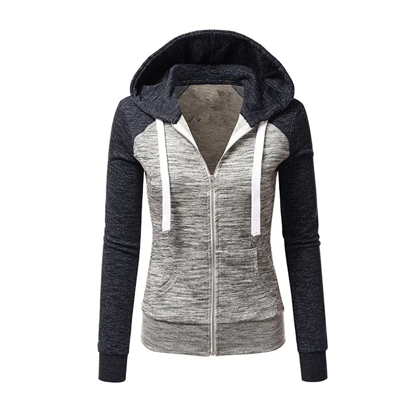 2018 Autumn Winter Casual Women Hoodies Sweatshirts Color Patchwork long Sleeve Hooded Female baseball hoodies jacket
2018 Autumn Winter Casual Women Hoodies Sweatshirts Color Patchwork long Sleeve Hooded Female baseball hoodies jacket