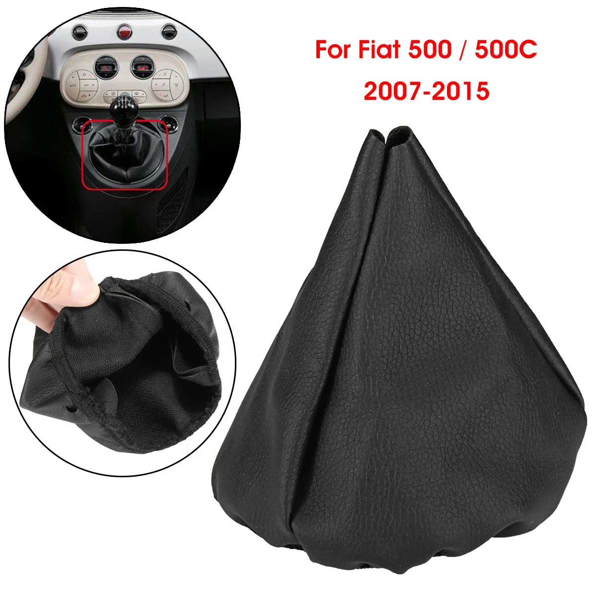 PU Leather Car Gear Boot Cover Shifter Knob Gaiter Boot Covers For Fiat 500/500C 2007-2015
PU Leather Car Gear Boot Cover Shifter Knob Gaiter Boot Covers For Fiat 500/500C 2007-2015