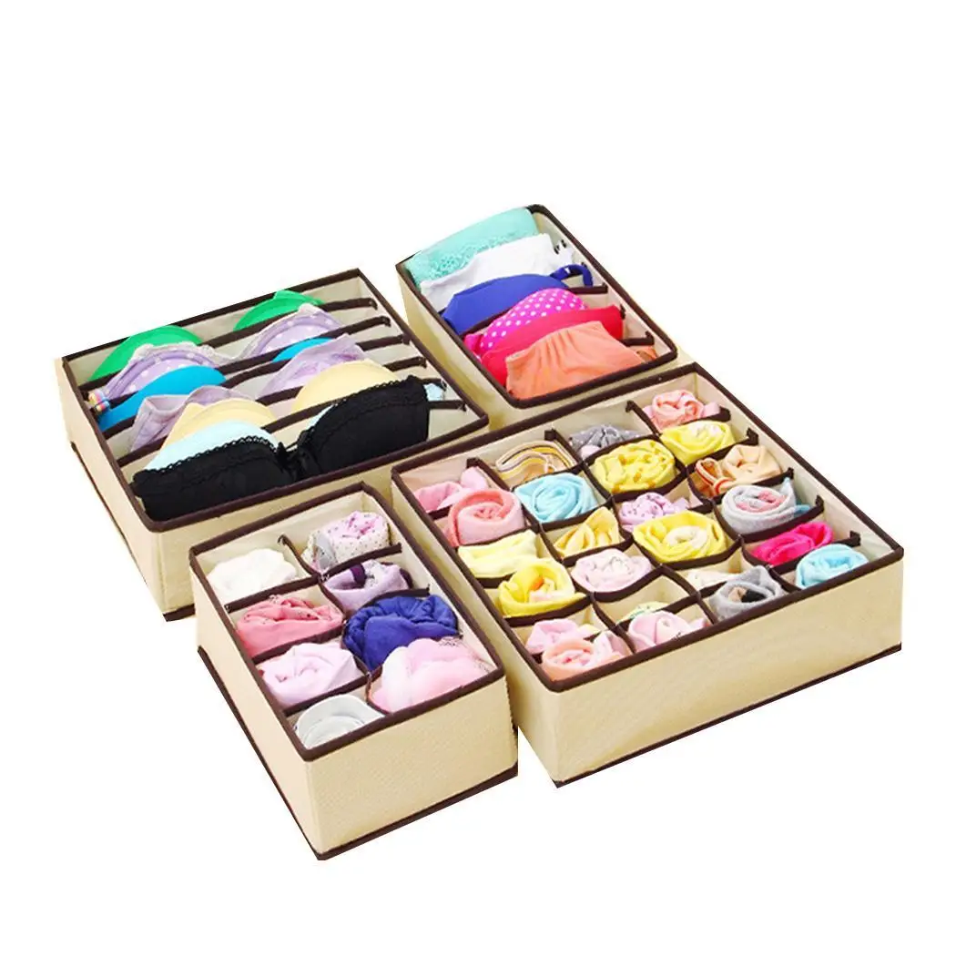 4PCS Underwear Organizer Storage Box Drawer Divider Home for Bras Panties Socks Ties Underwear, Rectangle
4PCS Underwear Organizer Storage Box Drawer Divider Home for Bras Panties Socks Ties Underwear, Rectangle