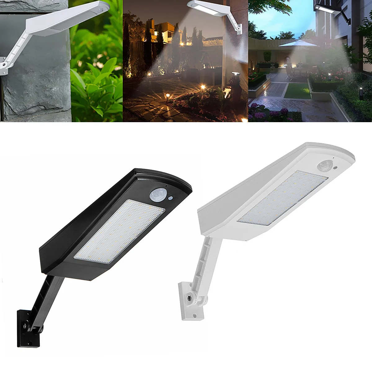 48pcs LED Solar Powered LED Light Motion Sensor Outdoor Garden Wall Street Lamp 6.8W IP65 Waterproof 5 Modes 27x9.5x4.6cm
48pcs LED Solar Powered LED Light Motion Sensor Outdoor Garden Wall Street Lamp 6.8W IP65 Waterproof 5 Modes 27x9.5x4.6cm