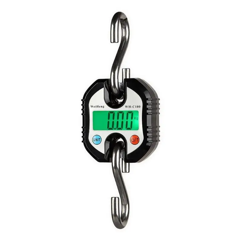 Portable Mini Heavy Duty Stainless Steel Electronic Digital Hook LCD Balance Weight Scale Hanging Crane Scale Hanging weighting
Portable Mini Heavy Duty Stainless Steel Electronic Digital Hook LCD Balance Weight Scale Hanging Crane Scale Hanging weighting