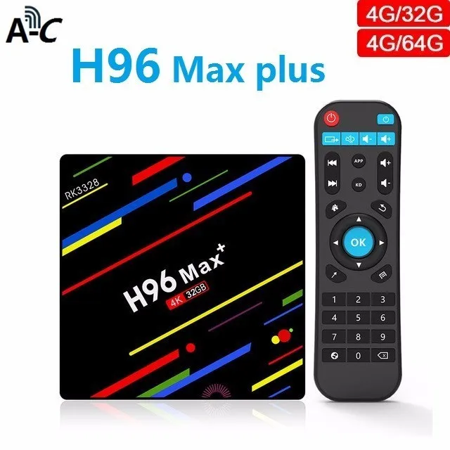 

H96 Max Plus Smart Android 8.1 Tv box 4gb 32gb 64gb Rk3328 Quad-core Set Top Box 4k/3d Resolution 4gb Ddr3 Ram Media Player