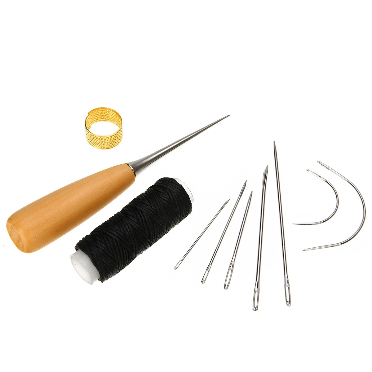 7pcs New Sewing Needles Stitching Tool with Leather Waxed Thread Cord Drilling Awl and Thimble For Leather Carpets Shoe Repair
7pcs New Sewing Needles Stitching Tool with Leather Waxed Thread Cord Drilling Awl and Thimble For Leather Carpets Shoe Repair
