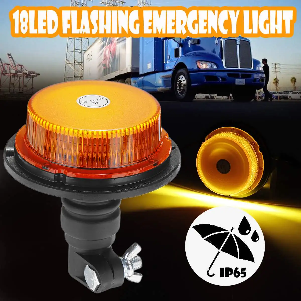 Car Truck Emergency Light Flashing Firemen Lights 12-24V LED Waterproof Flashing Warning Light for Agricultural Vehicle Tractor
Car Truck Emergency Light Flashing Firemen Lights 12-24V LED Waterproof Flashing Warning Light for Agricultural Vehicle Tractor
