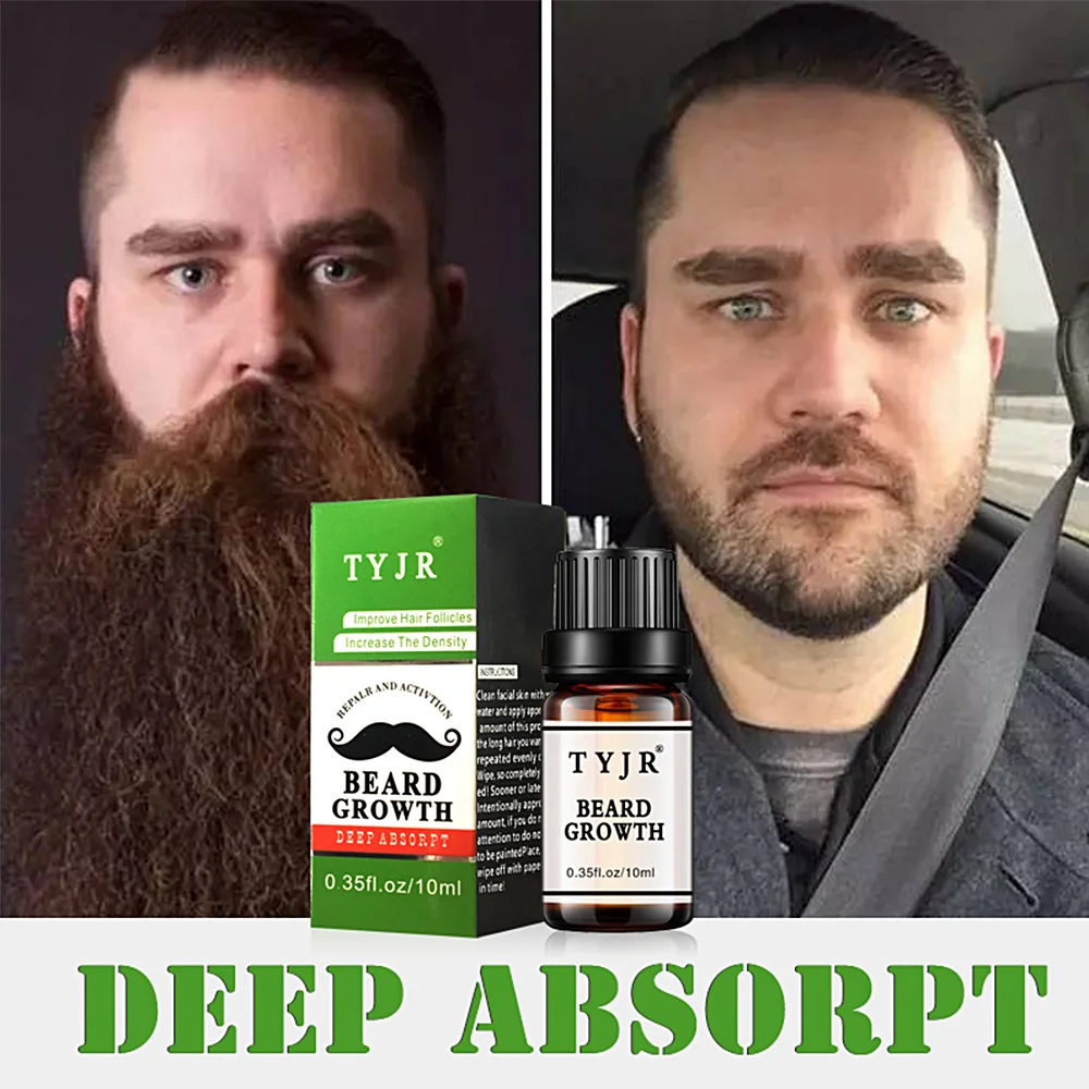 TYJR 10ml Beard Growth Essential Oil Face Care Moustache Moisturizing Men's Beard Fluid Beard Essence bear Hair Loss Products
TYJR 10ml Beard Growth Essential Oil Face Care Moustache Moisturizing Men's Beard Fluid Beard Essence bear Hair Loss Products