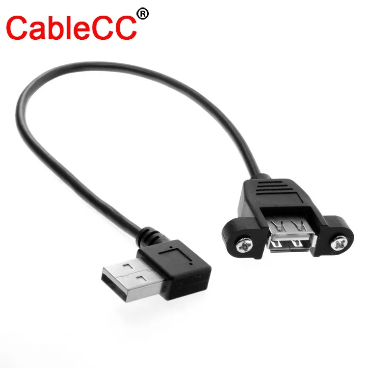 10pcs/lot CY 20cm 90 Degree Left / Right Angled USB 2.0 A Male Connector to Female Extension Cable With Panel Mount Hole
10pcs/lot CY 20cm 90 Degree Left / Right Angled USB 2.0 A Male Connector to Female Extension Cable With Panel Mount Hole