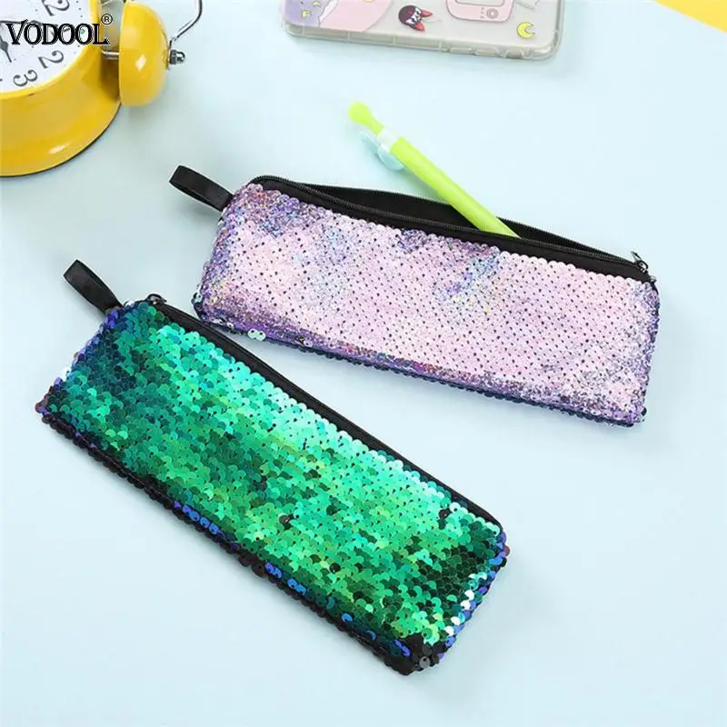 Women Sequins Pencil Case Clutch Makeup Cosmetics Storage Bag Casual Student Travel Coin Purse Pen Bags Girls Stationery Holder
Women Sequins Pencil Case Clutch Makeup Cosmetics Storage Bag Casual Student Travel Coin Purse Pen Bags Girls Stationery Holder