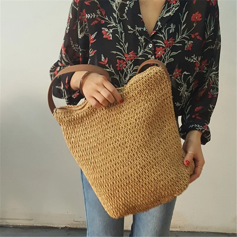 Fashionable Forest Series Bohemian Paper Rope Solid Color Straw Braided Handmade Beach Storage Bag
Fashionable Forest Series Bohemian Paper Rope Solid Color Straw Braided Handmade Beach Storage Bag