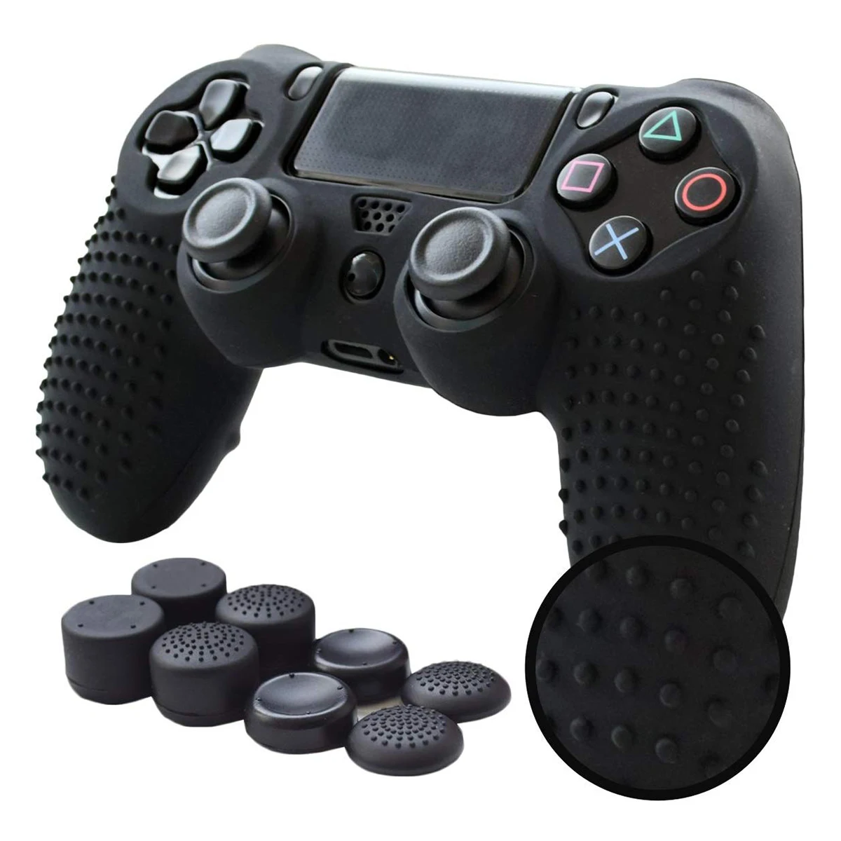 Anti-slip Silicone Cover Skin Grip Compatible for PS4 /SLIM /PRO controller(controller skin x 1 + FPS PRO Thumb Grips x 8)
Anti-slip Silicone Cover Skin Grip Compatible for PS4 /SLIM /PRO controller(controller skin x 1 + FPS PRO Thumb Grips x 8)