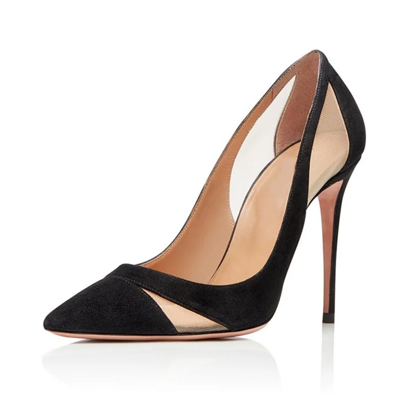 New Spring Summer Flock Mesh Patchwork Woman Pumps Sexy Pointed Toe Heeled Black Red Shoes Stiletto Breathable Prom Dress Shoes 
New Spring Summer Flock Mesh Patchwork Woman Pumps Sexy Pointed Toe Heeled Black Red Shoes Stiletto Breathable Prom Dress Shoes