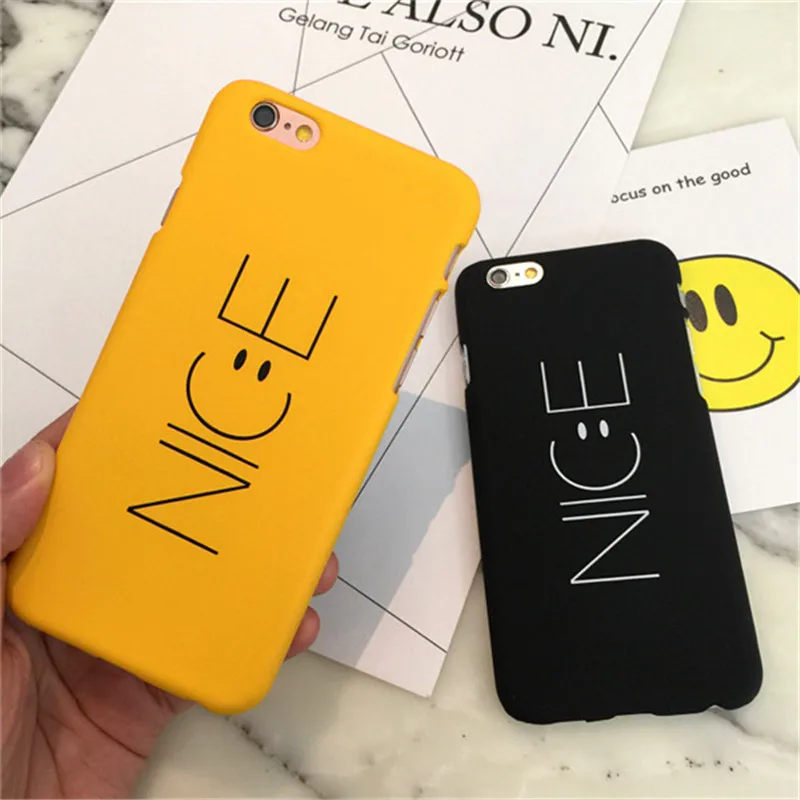 Ottwn NICE Smile Face Phone Cover For iPhone 6 7 8 Plus X XR XS Max Funny Letter Cases For iPhone 6 6S Plus Hard PC Back Cover
Ottwn NICE Smile Face Phone Cover For iPhone 6 7 8 Plus X XR XS Max Funny Letter Cases For iPhone 6 6S Plus Hard PC Back Cover