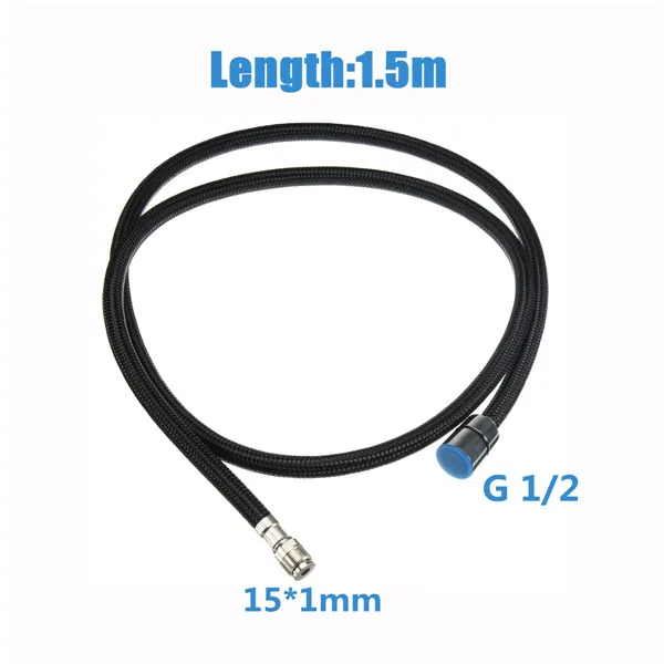 Xueqin 1.5m Nylon Flexible Water Pipe Water Hose For Kitchen Pull Out Mixer Faucet Bathroom Shower Hose Spary Head Black/Grey
Xueqin 1.5m Nylon Flexible Water Pipe Water Hose For Kitchen Pull Out Mixer Faucet Bathroom Shower Hose Spary Head Black/Grey