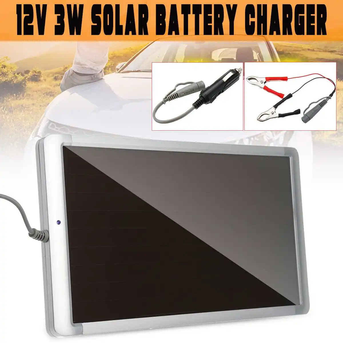 Solar Panel Trickle Charger Portable 12V 3W For Cars Boats ATV Battery Charging DC Connector with Different Adapters
Solar Panel Trickle Charger Portable 12V 3W For Cars Boats ATV Battery Charging DC Connector with Different Adapters