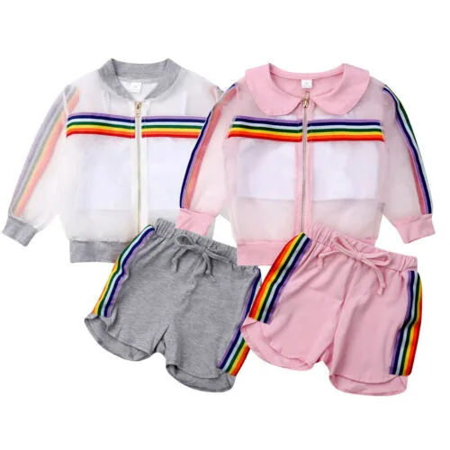 Toddler Kid Baby Girl Rainbow Mesh Coat+Vest+Short Pant 3pcs Cover-up Outfit Clothes Summer US
Toddler Kid Baby Girl Rainbow Mesh Coat+Vest+Short Pant 3pcs Cover-up Outfit Clothes Summer US