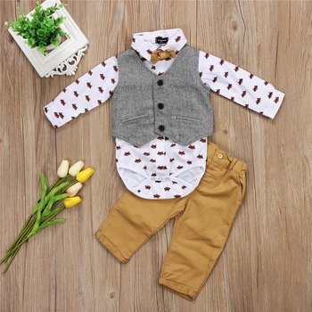 Baby Boy Formal Suit Tops Shirt Waistcoat Pants Tuxedo Casual Outfit Set 0-2Y New Baby Boy Clothes Bow Tie Waistcoat Pants Set
Baby Boy Formal Suit Tops Shirt Waistcoat Pants Tuxedo Casual Outfit Set 0-2Y New Baby Boy Clothes Bow Tie Waistcoat Pants Set