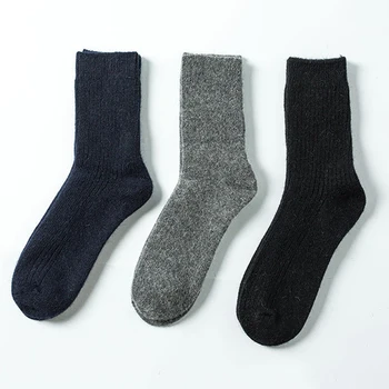 Men 3 Pairs/set Solid Color Autumn Winter Warm Breathable Thick Wool Long Socks
Men 3 Pairs/set Solid Color Autumn Winter Warm Breathable Thick Wool Long Socks