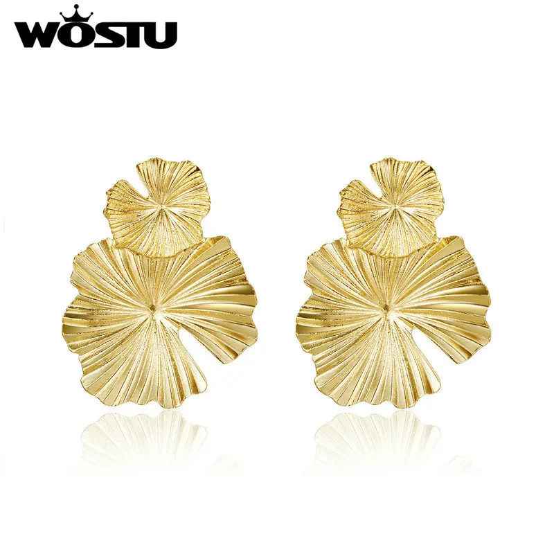 WOSTU 2019 Hot Sale Hyperbole Gold Color Stud Earrings For Women Vintage Geometric Earrings Party Fashion Jewelry Gift DBE021
WOSTU 2019 Hot Sale Hyperbole Gold Color Stud Earrings For Women Vintage Geometric Earrings Party Fashion Jewelry Gift DBE021