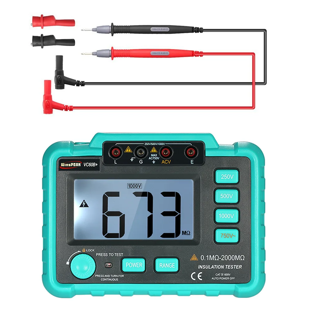 digital multimeter measuring meter Digital insulation resistance tester Electrical instrument tramegger VC60B+ megger
digital multimeter measuring meter Digital insulation resistance tester Electrical instrument tramegger VC60B+ megger