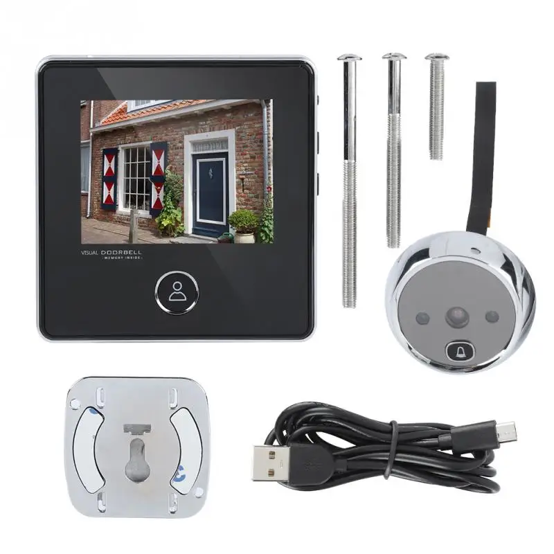 120Degrees wide angle Security 3MP HD Doorbell Camera Night Vision Taking Photo Door Viewer LCD Monitor
120Degrees wide angle Security 3MP HD Doorbell Camera Night Vision Taking Photo Door Viewer LCD Monitor