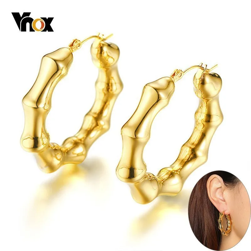 Vnox Chic Chinese Bamboo Knot Design Hoop Earrings for Women Hollow Copper Lady Temperament Brincos
Vnox Chic Chinese Bamboo Knot Design Hoop Earrings for Women Hollow Copper Lady Temperament Brincos