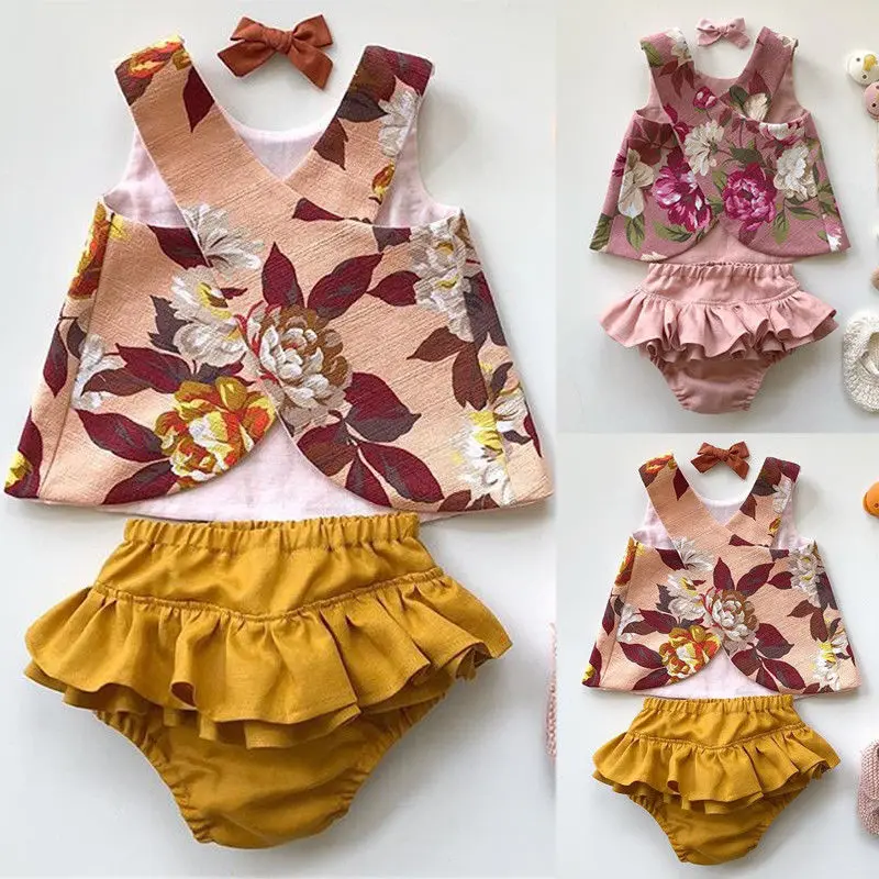 2Pcs/set Baby Girl Clothes Summer Floral Print Sleeveless Toddler Kids Newborn Clothes Cotton Tops Tutu Pants Infant Clothing
2Pcs/set Baby Girl Clothes Summer Floral Print Sleeveless Toddler Kids Newborn Clothes Cotton Tops Tutu Pants Infant Clothing