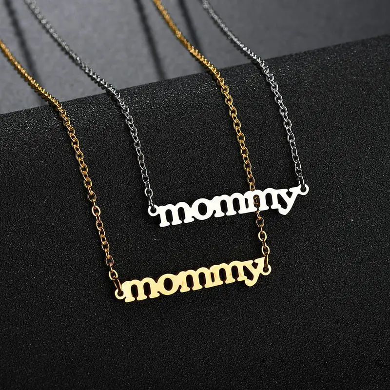 Fashion Accessories Letter Style Mommy Pendant Necklace 304 Vacuum Electroplating Mother Day Gifts Stainless Steel Necklace
Fashion Accessories Letter Style Mommy Pendant Necklace 304 Vacuum Electroplating Mother Day Gifts Stainless Steel Necklace