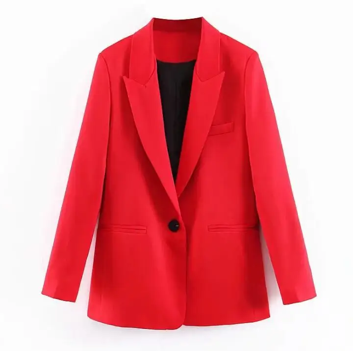 2019 Spring Red Color Women Working Blazers One Button Elegant Notched Office Blazer for Women
2019 Spring Red Color Women Working Blazers One Button Elegant Notched Office Blazer for Women