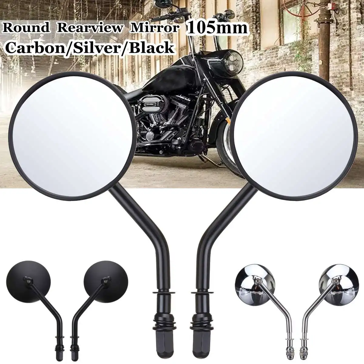 Pair Retro Motorcycle Rear View Mirror Rearview Side Mirrors For Harley Davidson/Thruxton/Bonneville
Pair Retro Motorcycle Rear View Mirror Rearview Side Mirrors For Harley Davidson/Thruxton/Bonneville