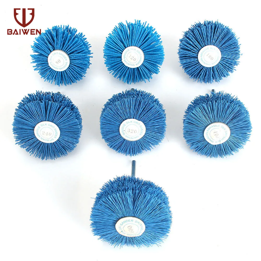 1Pc 80-600# Nylon Wheel Brush Abrasive Wire Grinding Flower Head For Wood Furniture Polishing 
1Pc 80-600# Nylon Wheel Brush Abrasive Wire Grinding Flower Head For Wood Furniture Polishing