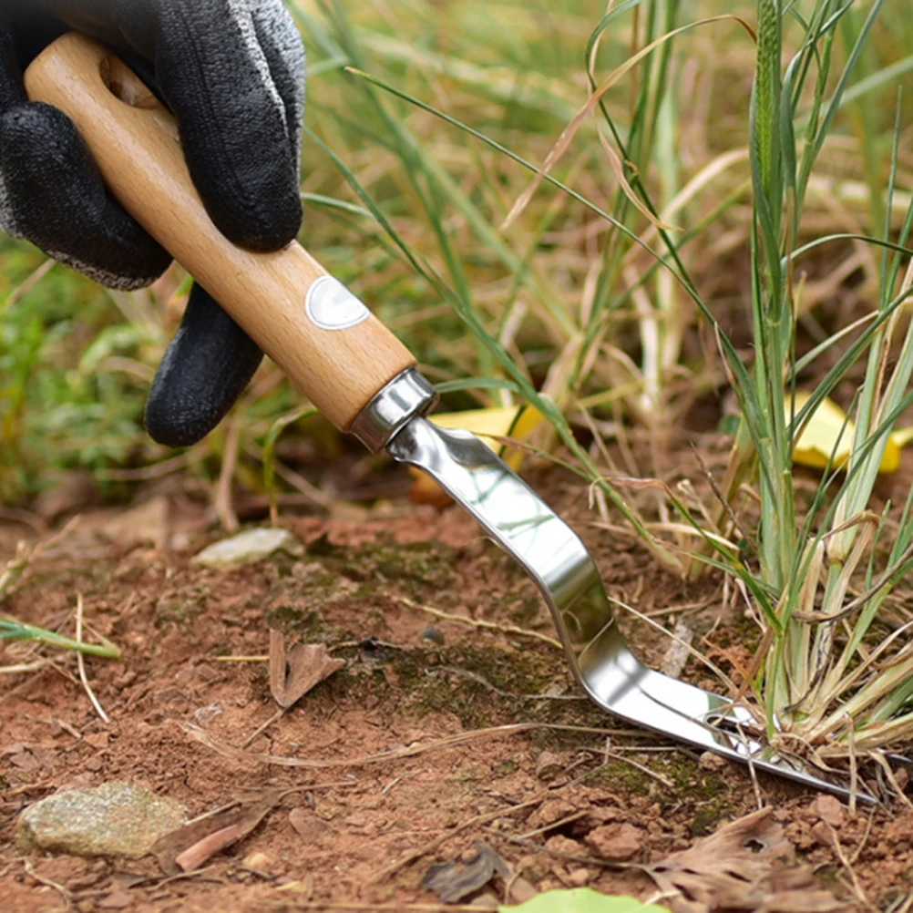 Professional Weeding Tool Wooden Handle Stainless Steel Manual Weeder Weeding Device (Stainless Steel Root Remover)
Professional Weeding Tool Wooden Handle Stainless Steel Manual Weeder Weeding Device (Stainless Steel Root Remover)