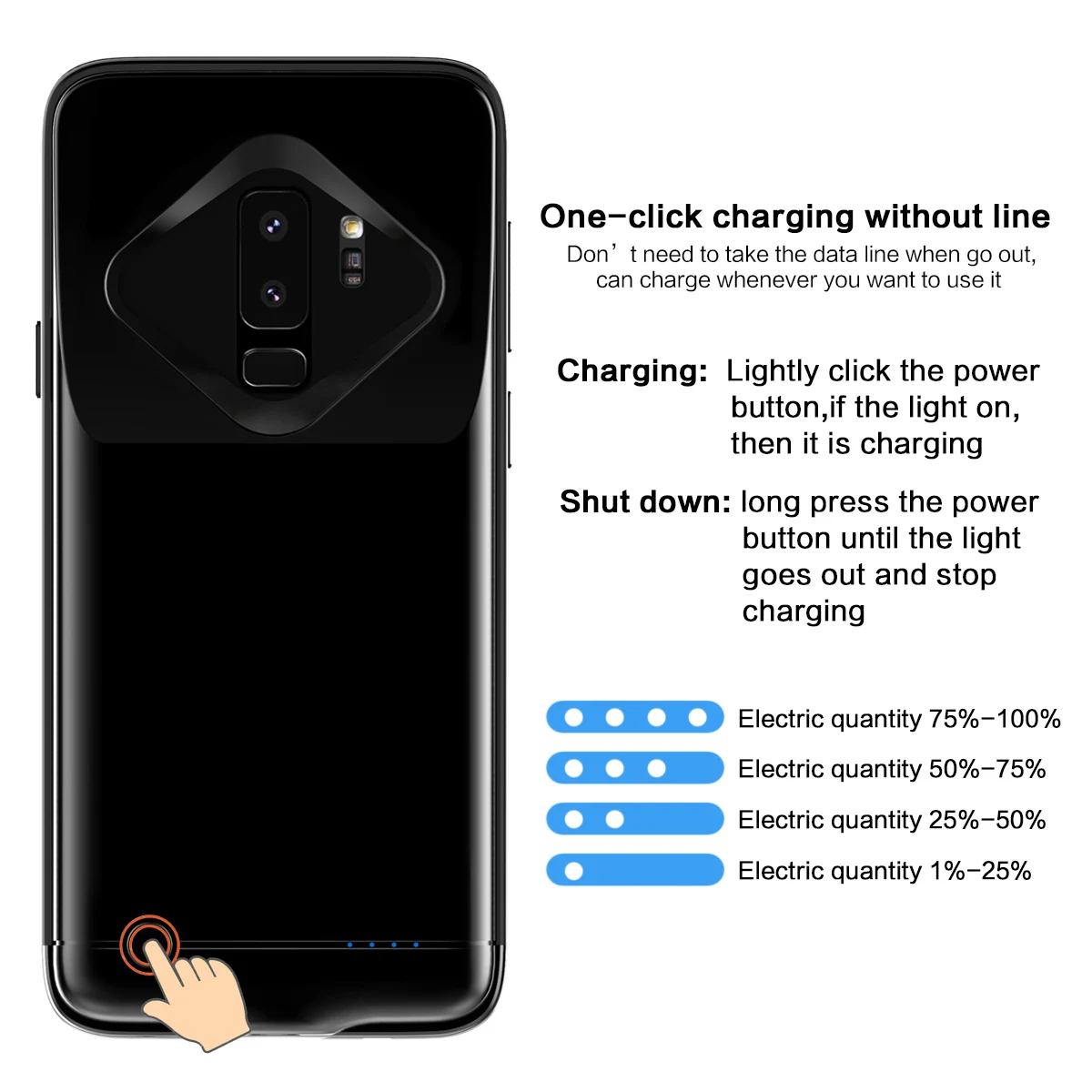 CASEWIN Battery Charger Case For Samsung Galaxy S9 Plus Battery Case 5200mAh Power Bank External Backup Charger phone Case
CASEWIN Battery Charger Case For Samsung Galaxy S9 Plus Battery Case 5200mAh Power Bank External Backup Charger phone Case